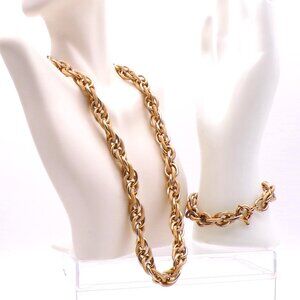 Goldtone Choker and Bracelet Set